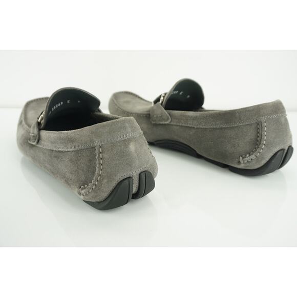 Salvatore Ferragamo Gran Prix Grey Suede Driving Loafers size 9 E moccasins NIB main image 5